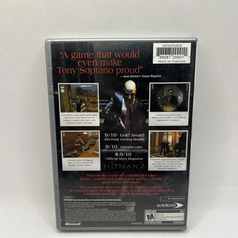 Hitman 2 Silent Assassin XBOX Complete Platinum Hits